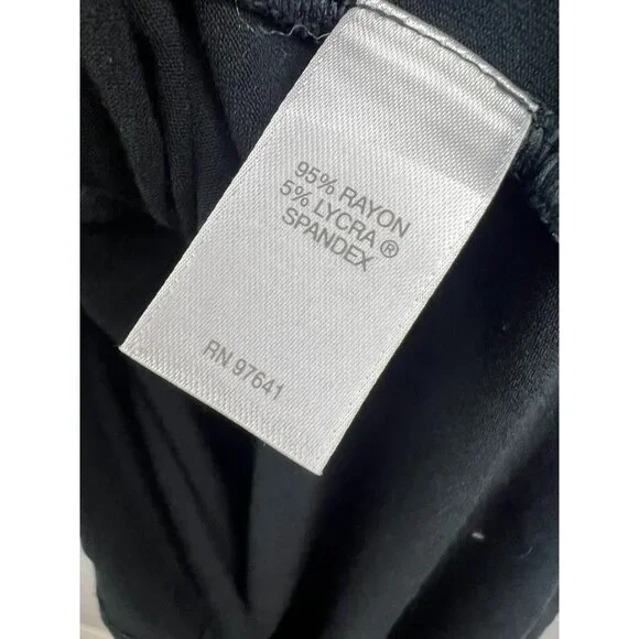 J Jill Wearever Collection Black Sleeveless Dress Large P Swing Pintuck Slit - Picture 5 of 6